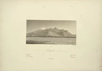 Volcans de Pichincha, gravé par Bouquet, illustration de "Vues des Cordillères et Monumens des Peuples Indigènes de l